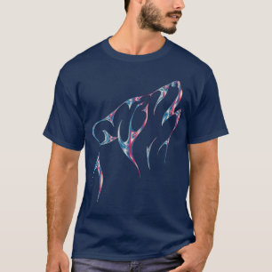 Camiseta Animal da Espírito do Lobo Iridescente