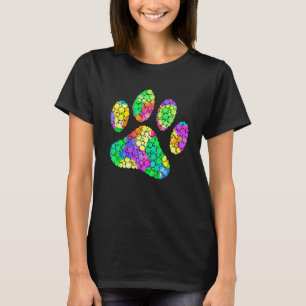 Camiseta Animal de Bolinhas Cachorro Pata de Gato Dia Inter