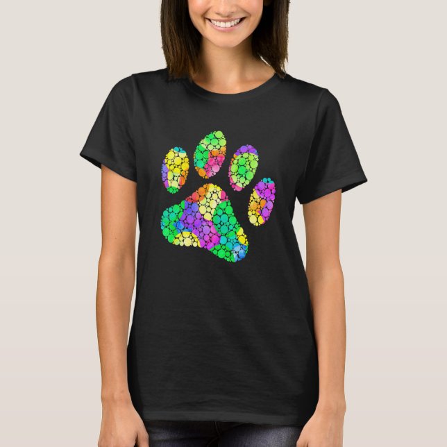 Camiseta Animal de Bolinhas Cachorro Pata de Gato Dia Inter (Frente)
