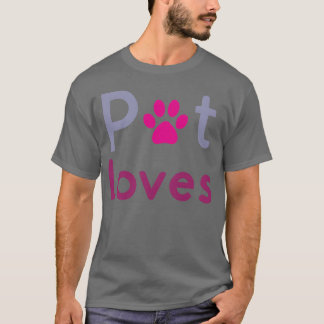 Camiseta animal de estimação adora retro