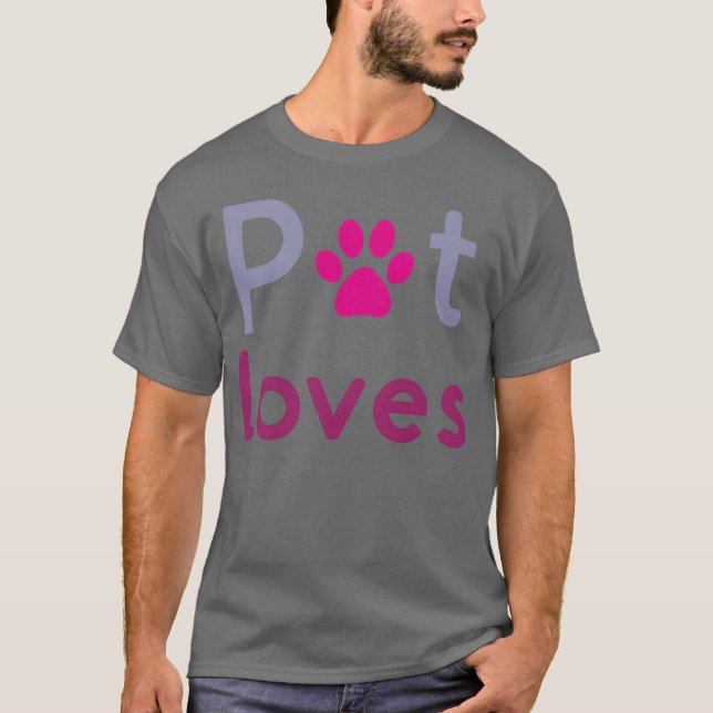 Camiseta animal de estimação adora retro (Frente)