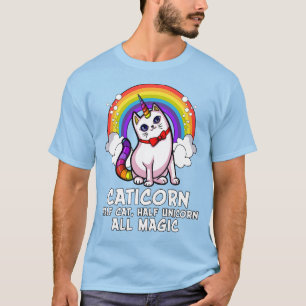 Camiseta Animal de estimação mágico do arco-íris do gat