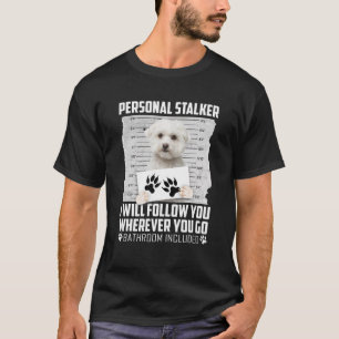 Camiseta Animal de gato maltês com palhetas