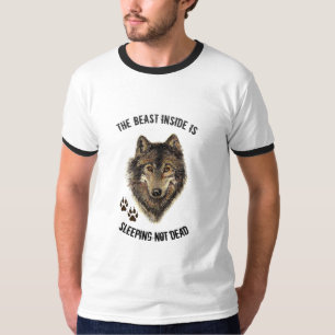 Camiseta Animal de lobo de citação inspiracional ou motivac