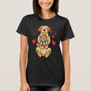 Camiseta Animal de Pelúcia Cachorro Golden Retriever e Cora