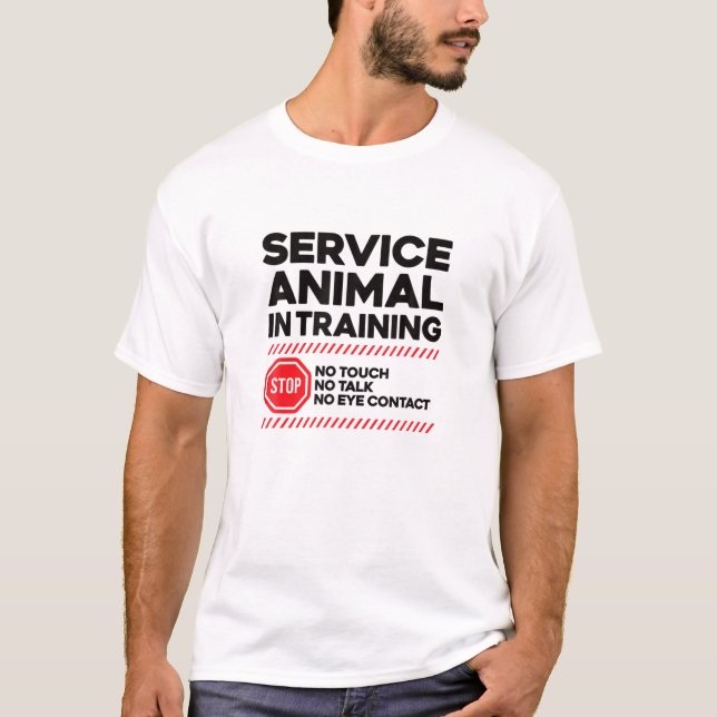 Camiseta ANIMAL DE SERVIÇO EM FORMAÇÃO - Cão-Testemunha Sar (Frente)