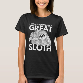 Camiseta Animal de Zoológico Eu Teria Sido Uma Ótima Pregui