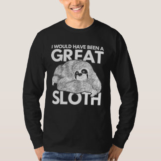 Camiseta Animal de Zoológico Eu Teria Sido Uma Ótima Pregui