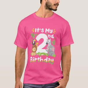 Camiseta Animal do Jardim Zoológico do segundo aniversário