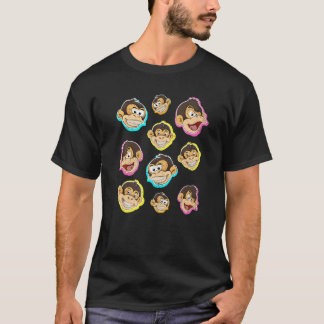 Camiseta Animal do Zoológico Chimpanzé Macaco Fofo