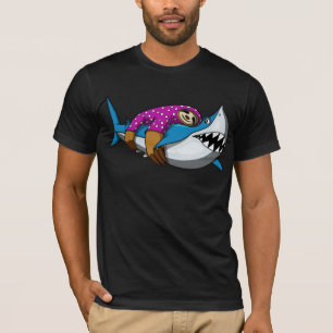 Camiseta Animal engraçado do oceano do tubarão preguiços