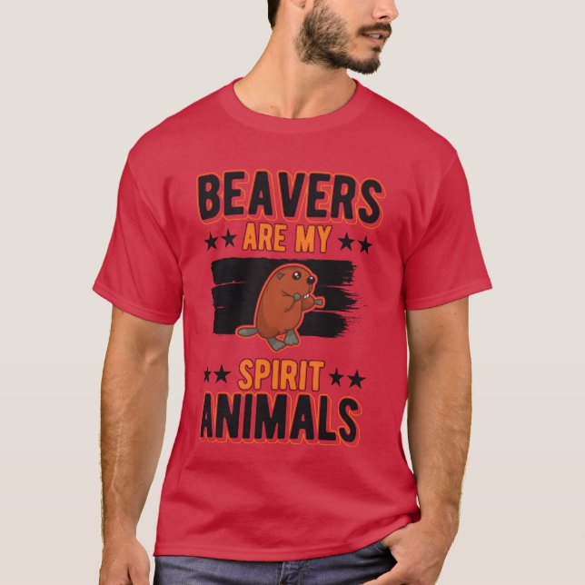 Camiseta Animal Espiritual Castor vintage (Frente)