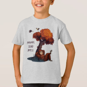 Camiseta Animal feliz dos animais selvagens de menino de