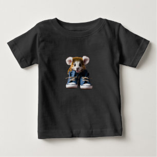 Camiseta Animal Fofo de Sapato – Retrato de Estúdio Cinza