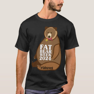 Camiseta animal, gordo urso semanal, gordo urso semana em q