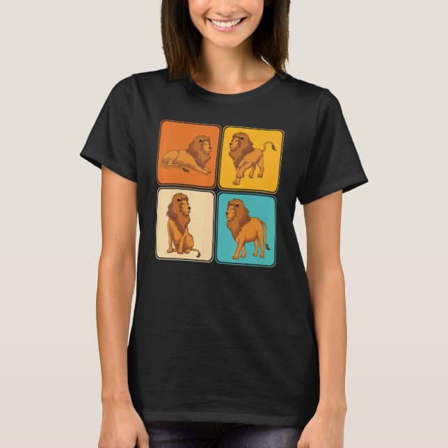 Camiseta Animal King Pop Africa Safari Lion (Frente)