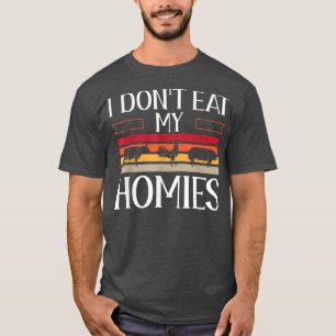 Camiseta Animal Love Vegetarian Vegan Eu não como minhas ca