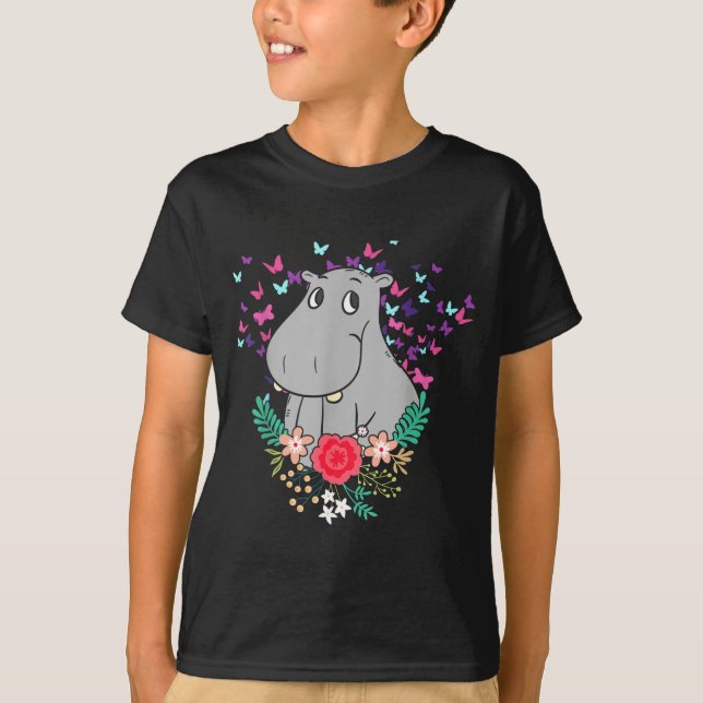 Camiseta Animal Lover Butterfly Valentines Day Gift Flowers (Frente)