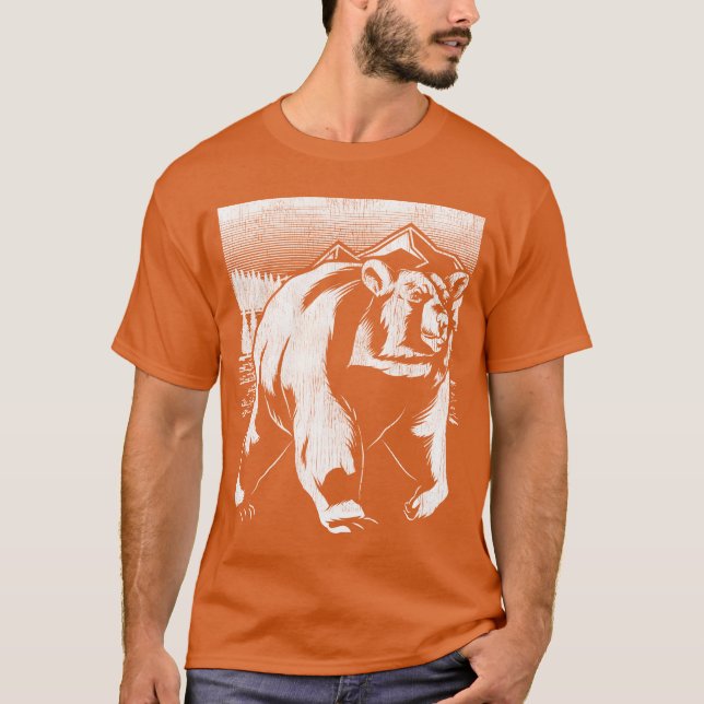 Camiseta Animal lover forest dweller forest animal gift bea (Frente)