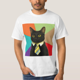 Camiseta Animal Meme do conselho do gato do negócio