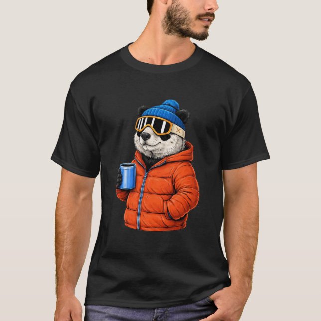 Camiseta Animal Motifs Panda Party Après Ski Shirt Skiing W (Frente)