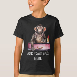 Camiseta animal na mesa de preparação
