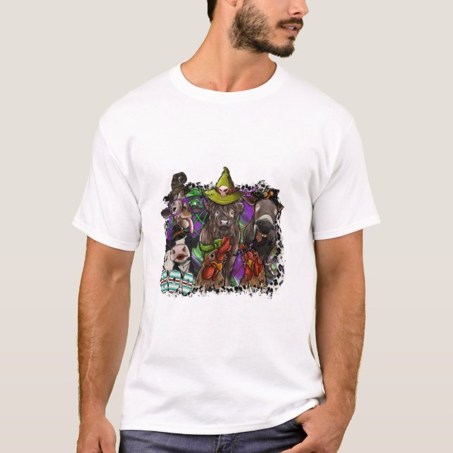 Camiseta Animal no Halloween (Frente)