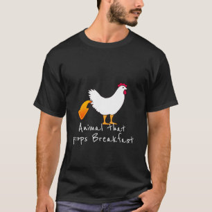 Camiseta Animal que faz cocô de Bumbum de galinha
