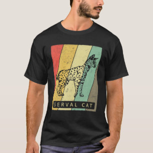 Camiseta Animal Retro de Vintagem de Gato de Servo