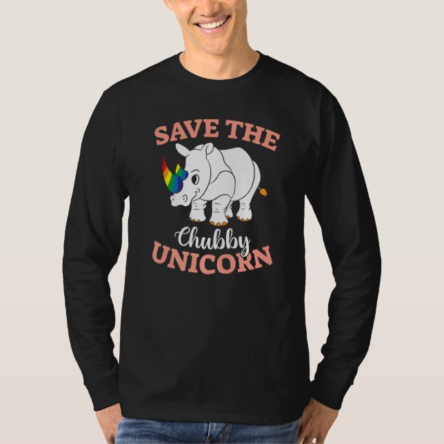 Camiseta Animal Rights Save The Chubby Unicorns (Frente)