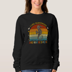 Camiseta Animal Sarcástico Eu Gosto de Cavalos-Marinhos E