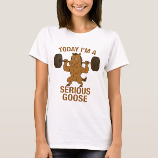 Camiseta Animal Sério Engraçado de Ganso