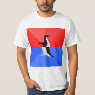 Camiseta Animal social confuso Meme do conselho do pinguim