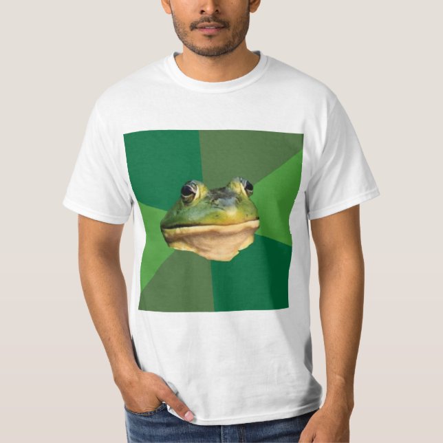Camiseta Animal sujo Meme do conselho do sapo do solteiro (Frente)