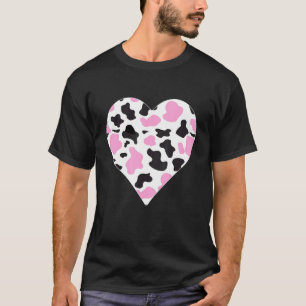Camiseta Animal Vaca Impressão No Coração Vaquinha Mama Bon