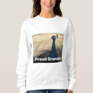 Camiseta Animal vibrante da foto do pavão da avó orgulhos