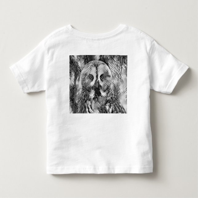 Camiseta AnimalArtBW_Owl_001 (Verso)