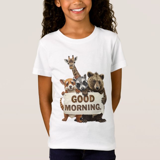 Camiseta Animals, Good Morning, (Frente)