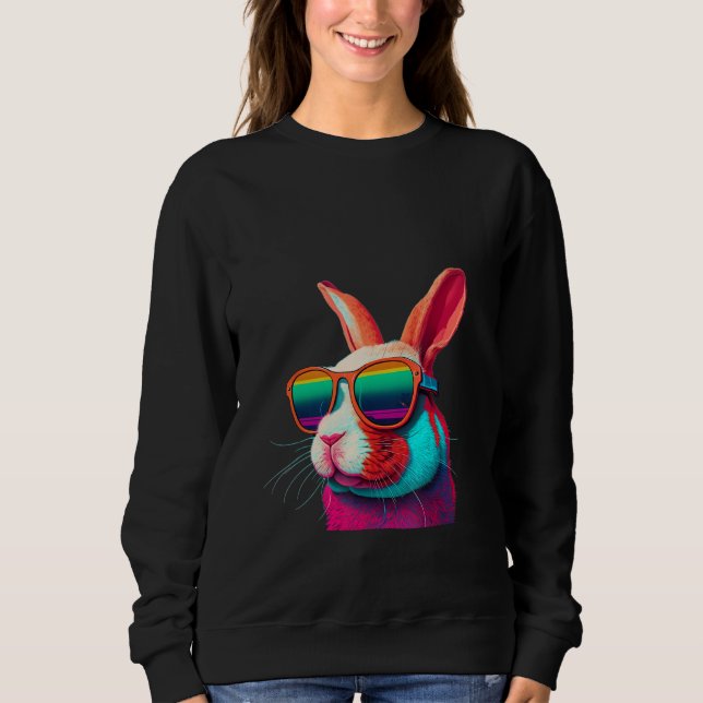 Camiseta Animals Graphic  Bunny Wearing Sunglasses 3 (Frente)