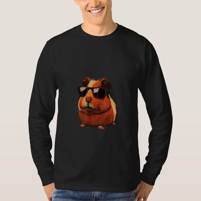 Camiseta Animals Graphic  Guinea Pig Wearing Sunglasses 3 (Frente)