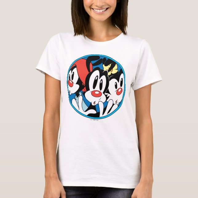 Camiseta Animaniacs | Gráfico do círculo dos irmãos Warner (Frente)