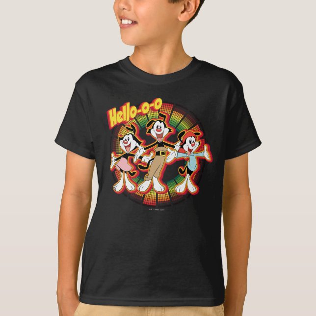 Camiseta Animaniacs | Gráfico do Equalizador Retroativo Alô (Frente)