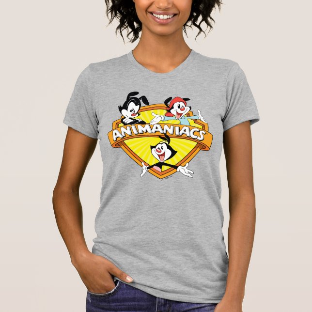 Camiseta Animaniacs | Warner Brothers & Sister WB Shield (Frente)