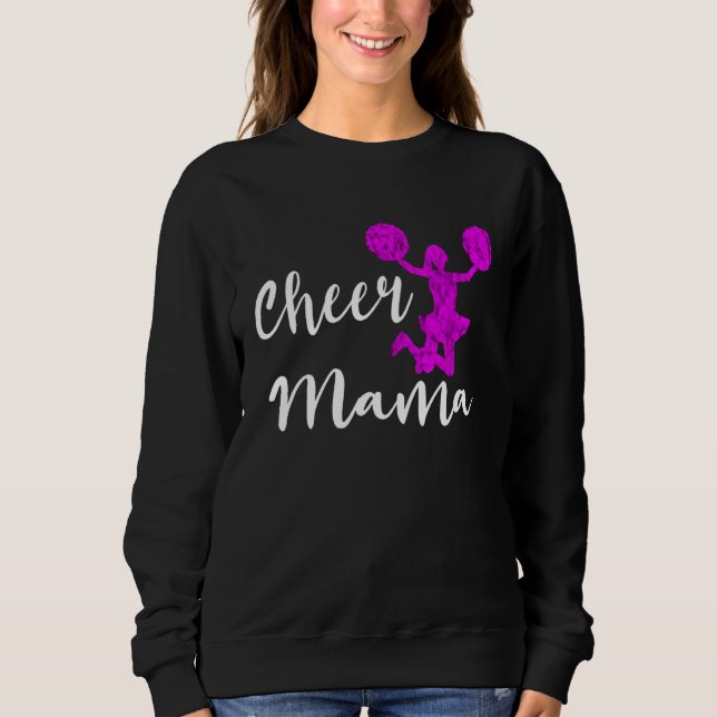 Camiseta Animar Mãe Cheerleading Mãe Animando Cheerleade (Frente)