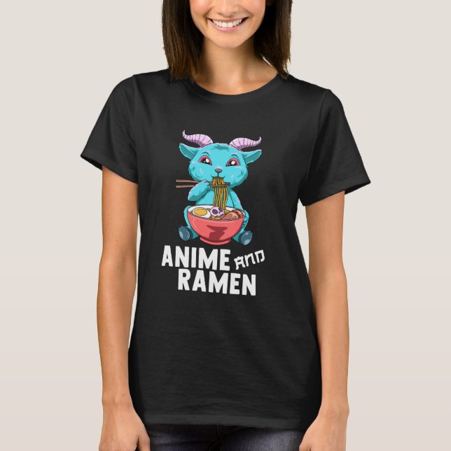 Camiseta Anime and Ramen Aesthetic Ramen Baphomet (Frente)