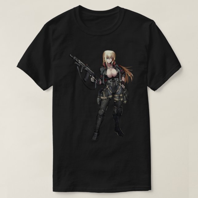 Camiseta anime arma de anime com arma de anime (Frente do Design)
