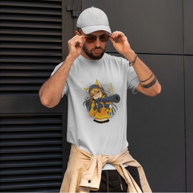 Camiseta Anime Army Fox Girl (Criador carregado)