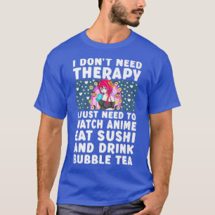 Camiseta Anime Art for Teen Girls Women Merch Sushi Bubble 