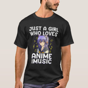 Camiseta Anime Art For Women Teen Girls Anime Merch Music A