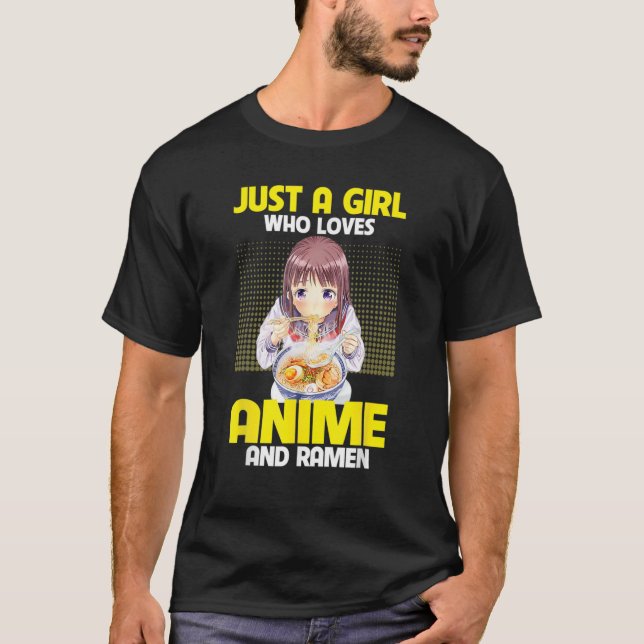 Camiseta Anime Art For Women Teen Girls Anime Merch Ramen A (Frente)